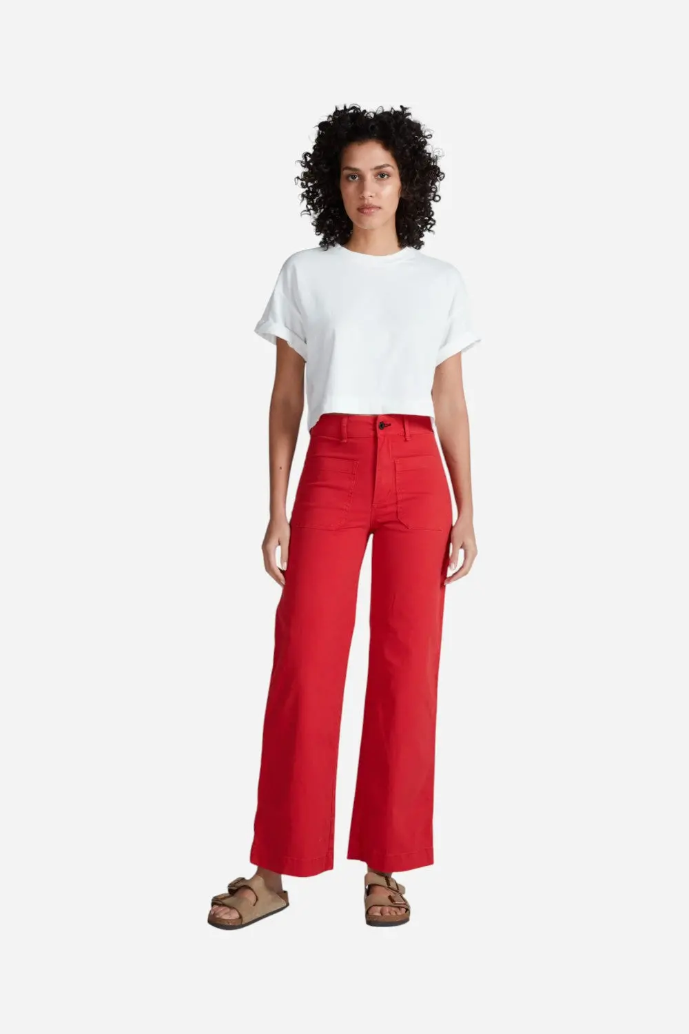Askkny Sailor Pant In Lips Red 1