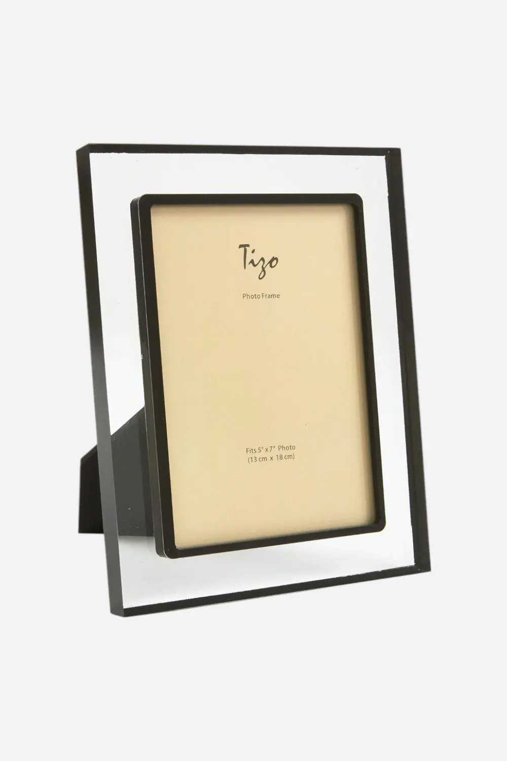 Tizo Acrylic Lucite Picture Frame In Clear With Black Border - 4 X 6 1