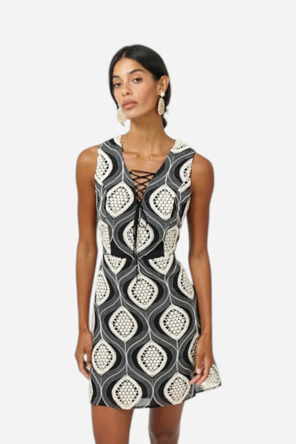 Adelyn Rae Naisha Embroidered Fit And Flare Mini Dress 1