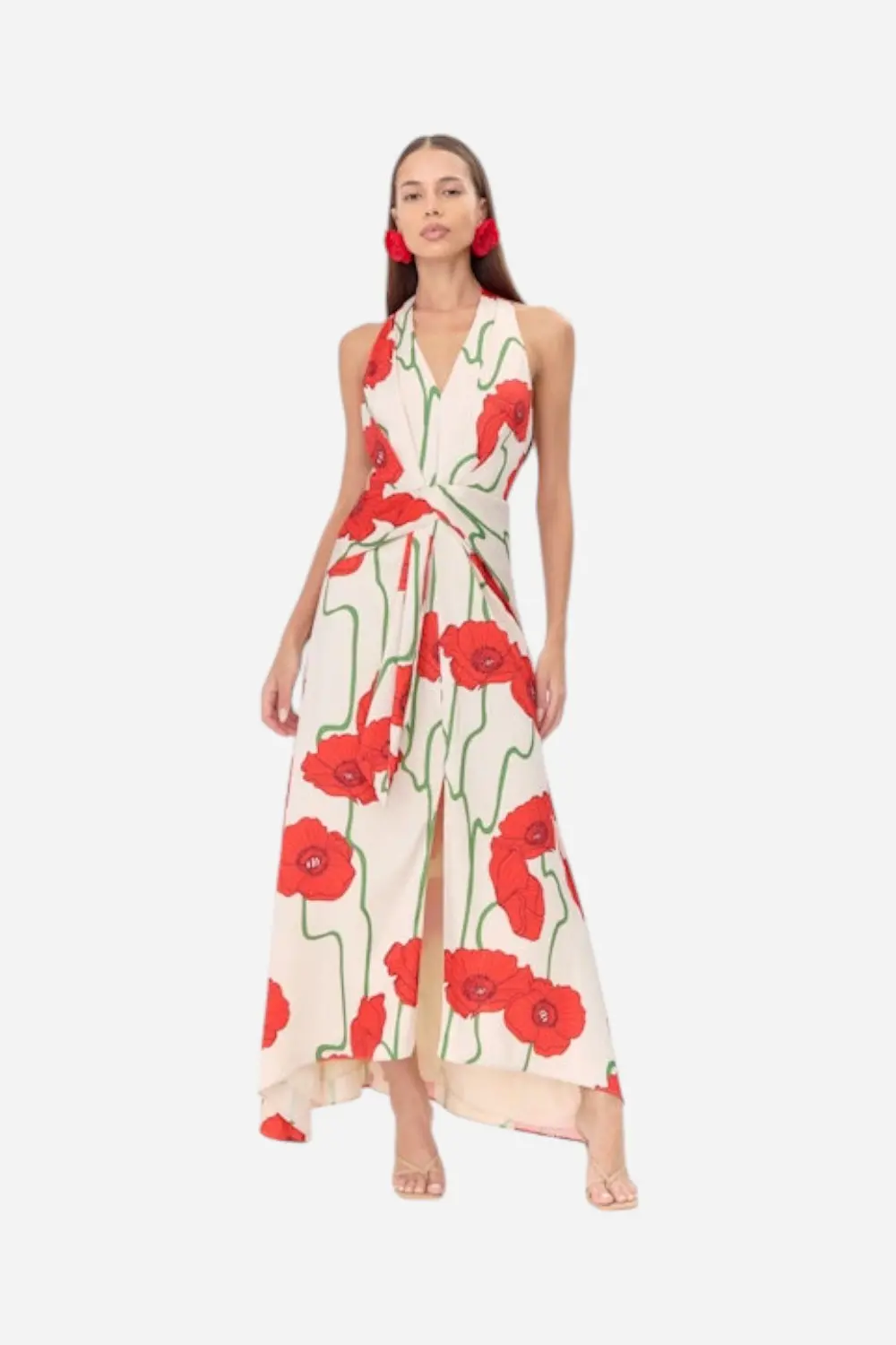 Adelyn Rae Rosalyn Abstract Rose Print Maxi Dress 1