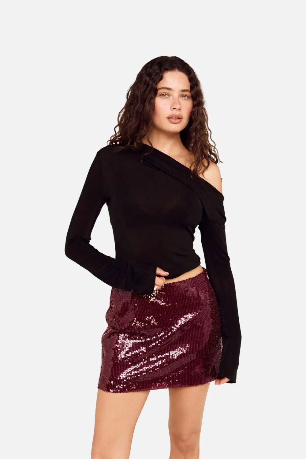 Minkpink Women's Agnes Mini Skirt In Wine 1