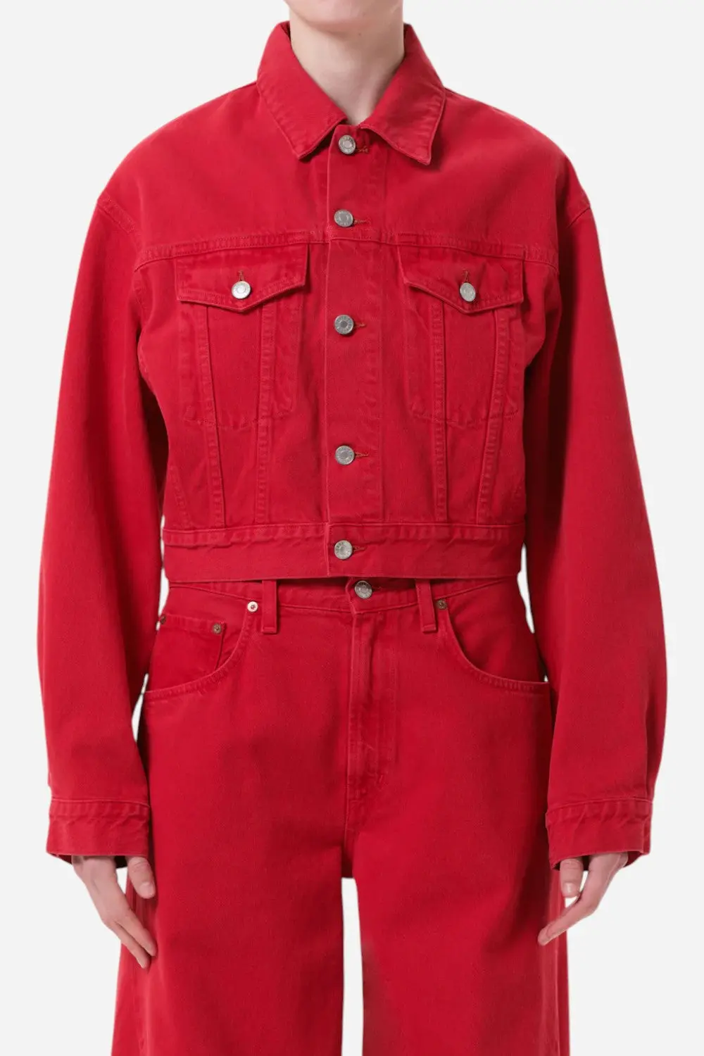 Agolde Radley Jacket In Tomato 1