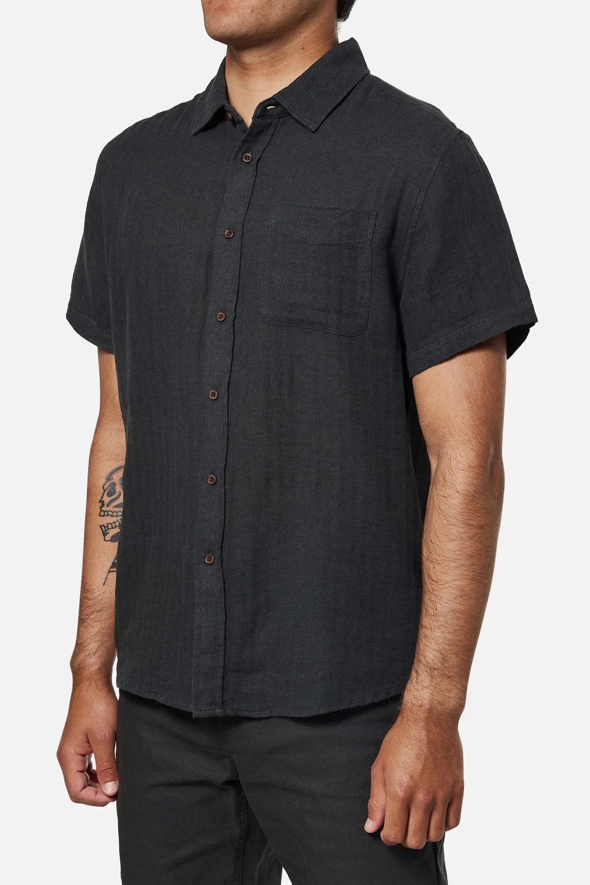 Katin Alan Solid Shirt In Black Wash 2
