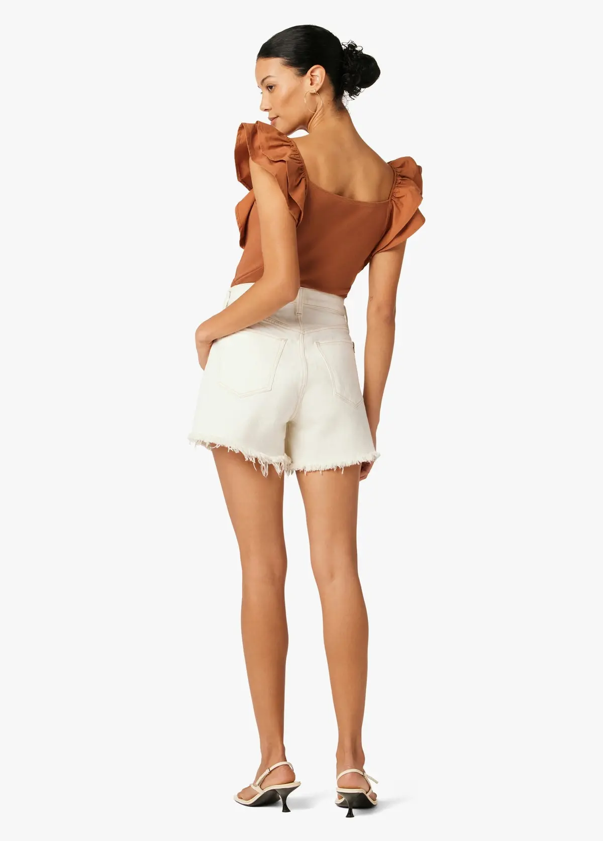 Joe's Jeans Alex High Rise Vintage Stretch Short In Milk 7