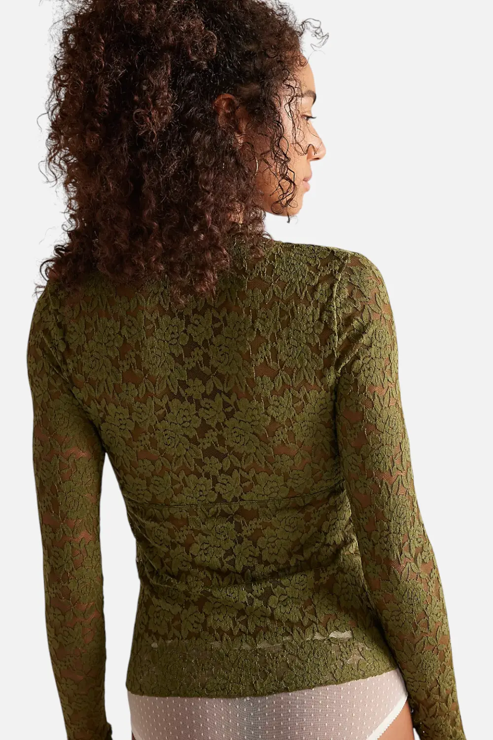 Free People All Day Lace Long Sleeve In Terrarium 3