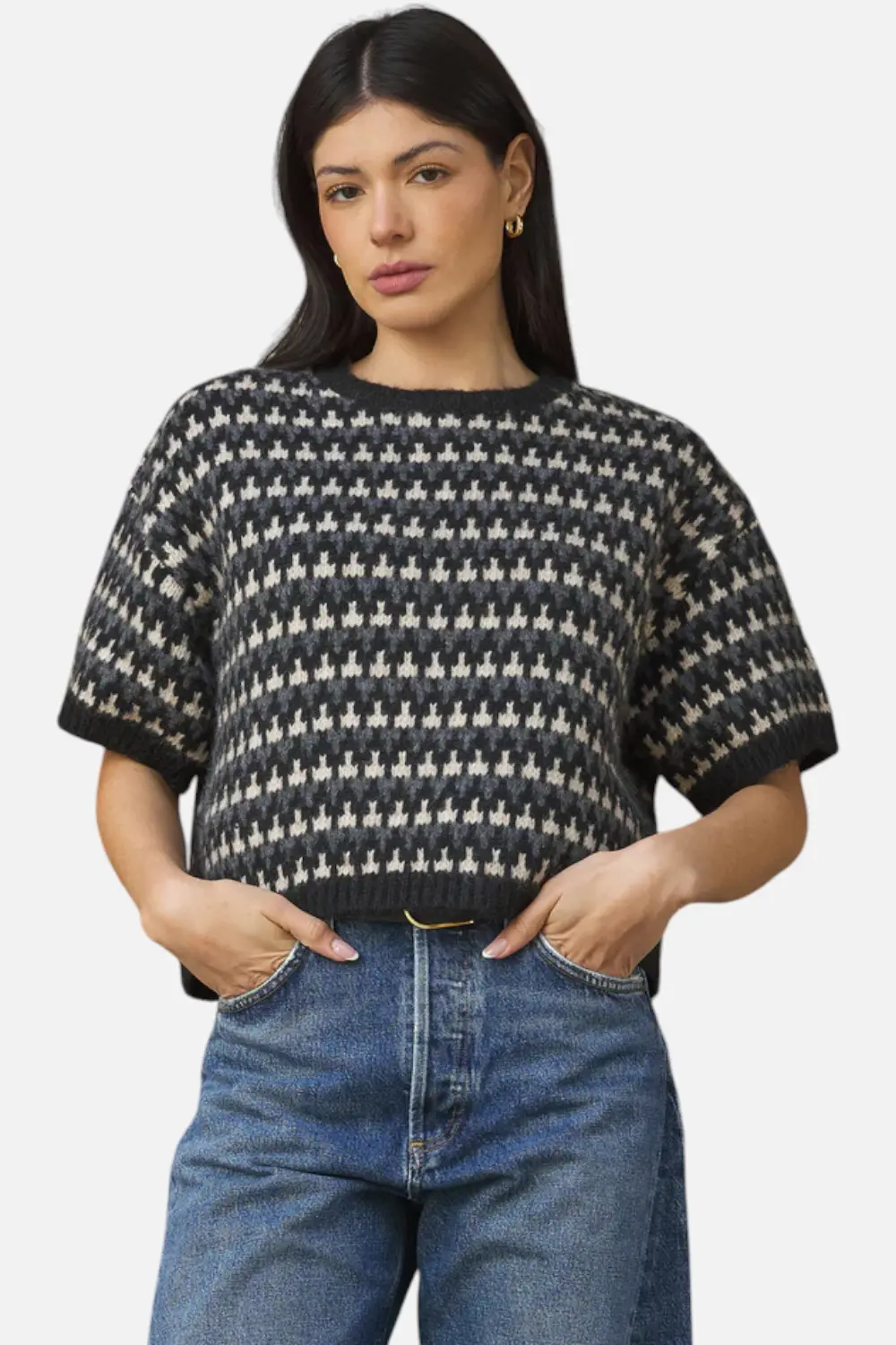 Stitches + Stripes Women's Atla Tee In Black 1