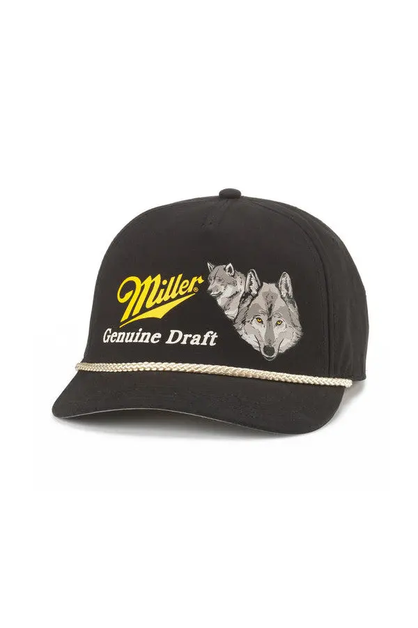 American Needle Miller Genuine Draft Canvas Cappy In Black 1