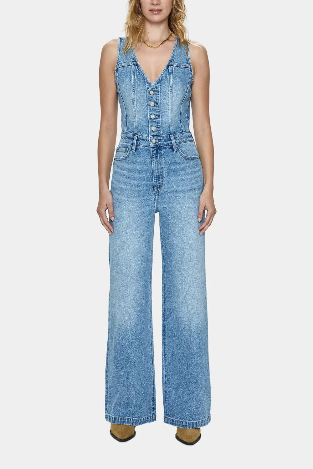 Pistola Aria Fitted Vest Jumpsuit In Essence 1