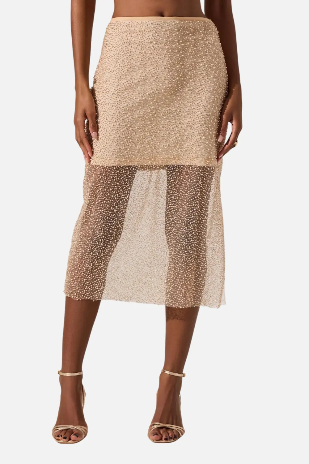 Astr The Label Messina Skirt In Champagne 1