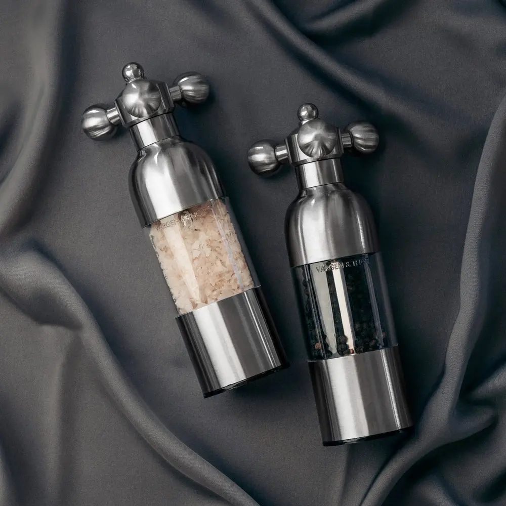 Axia Salt & Pepper Mill In Brushed Steel 1