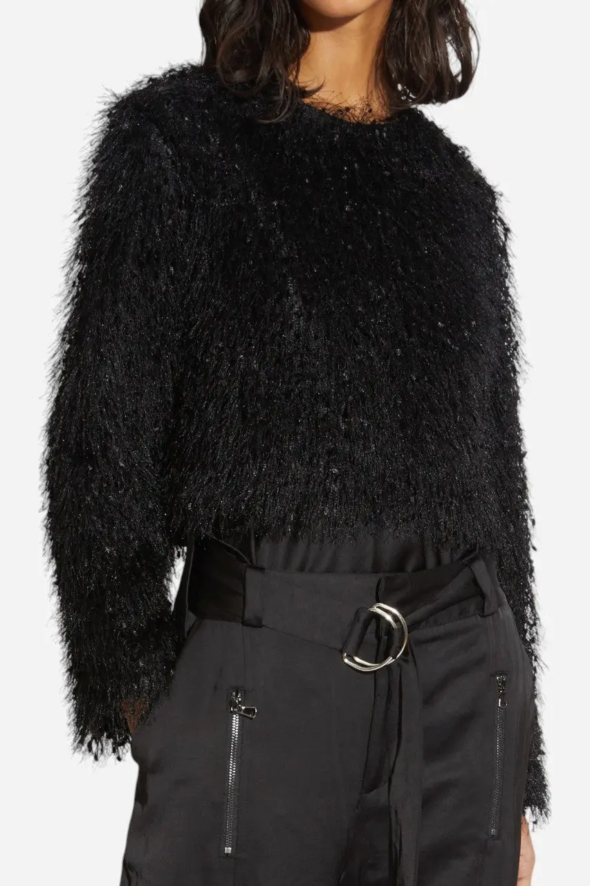 Saint Art Greta Feather Top Black 1
