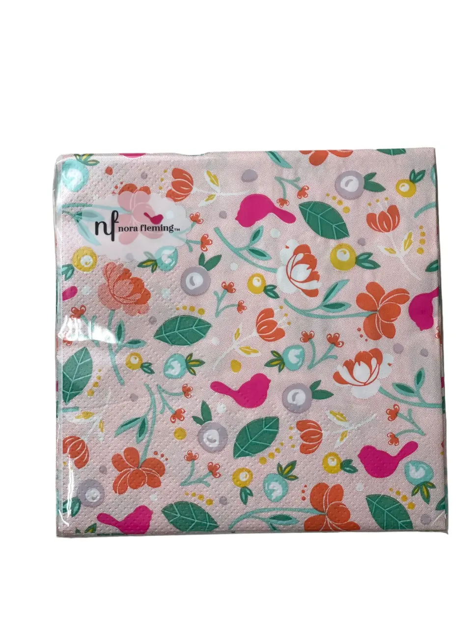 Nora Fleming Hummingbird Pink Cocktail Napkins 1