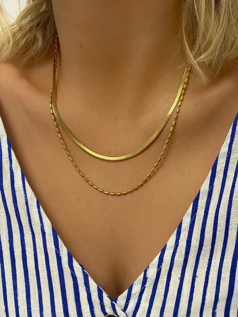 Farrah B Easy Breezy 2-Layer Necklace In Gold 1