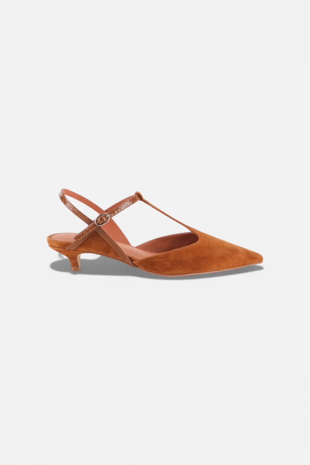 Intentionally Blank Bbgirl Kitten Heel Pump In Whiskey Suede 1