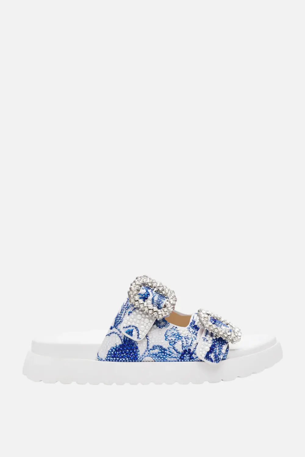 Betsy Johnson Matie White Blue Floral Sandal 1