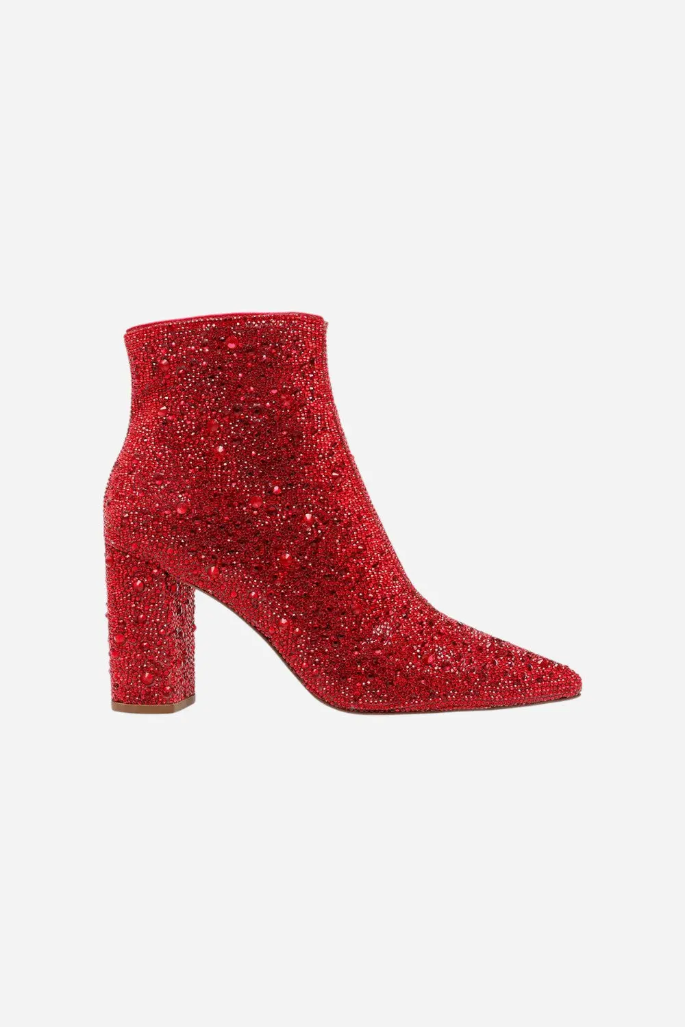 Betsy Johnson Cady Rhinestone Bootie In Red 1