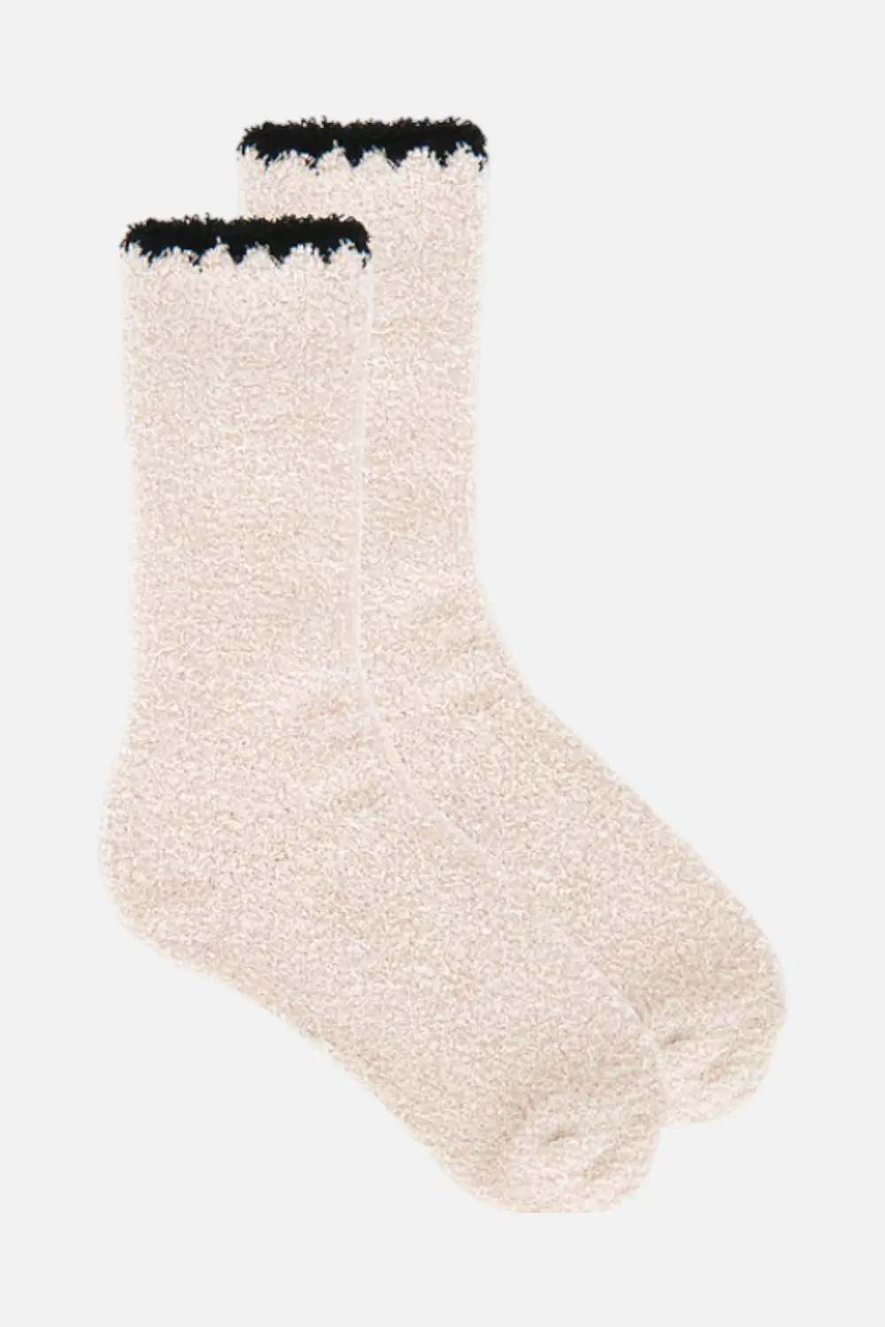 Barefoot Dreams Cozychic Blanket Stitch Stone Socks 1