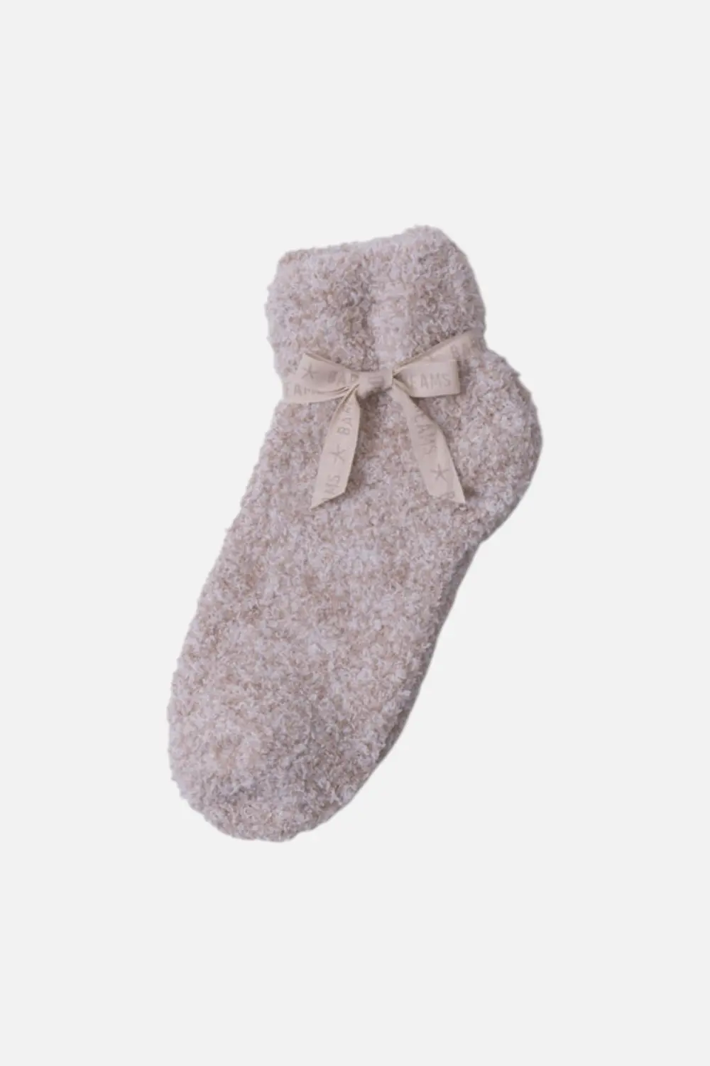 Barefoot Dreams Cozychic Heathered Tennis Socks In Stone 1