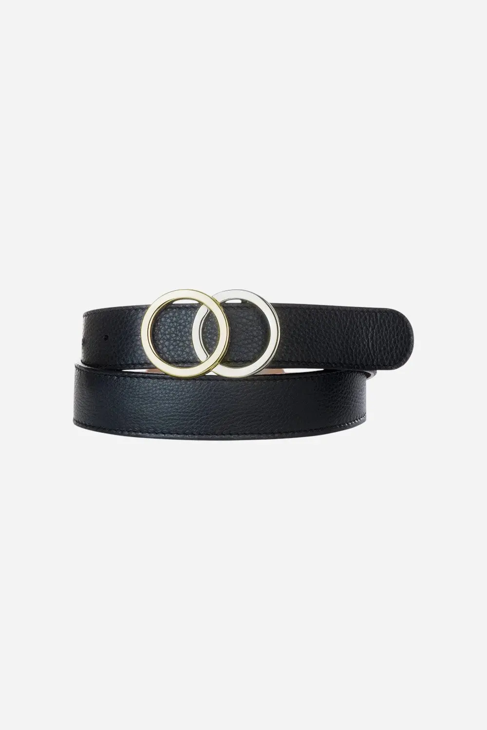 Brave Leather Otir Pebbled Belt In Black 1