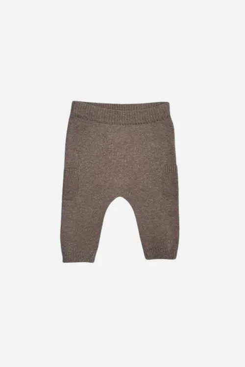 Viverano Baby Side Pocket Sweater Knit Pants In Cafe Latte 1