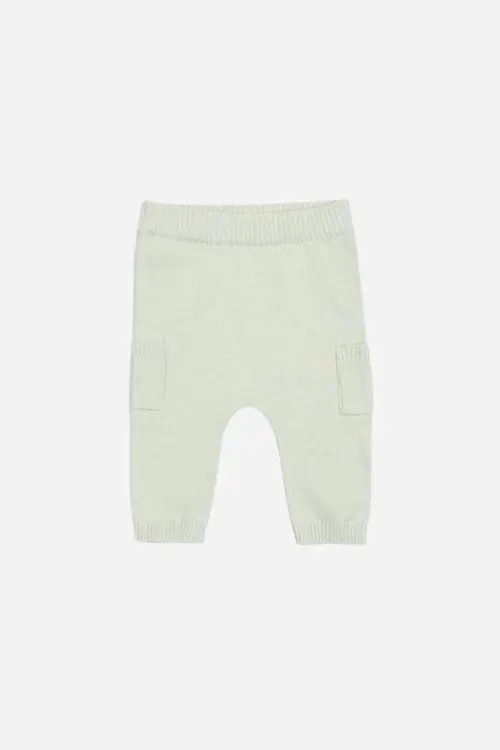 Viverano Baby Side Pocket Sweater Knit Pants In Stone 1