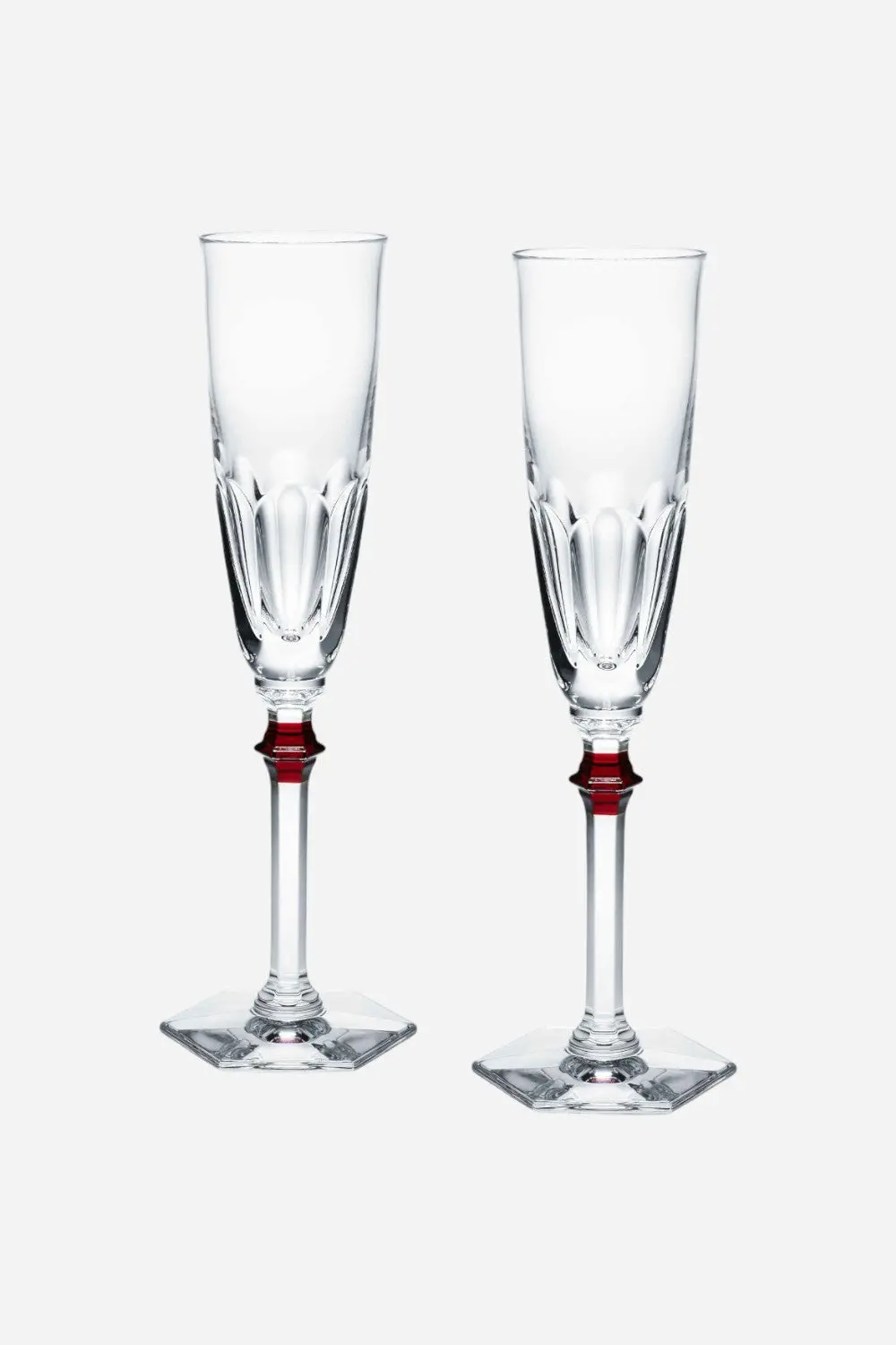 Baccarat Harcourt Eve Flutes In Red - Set Of 2 1