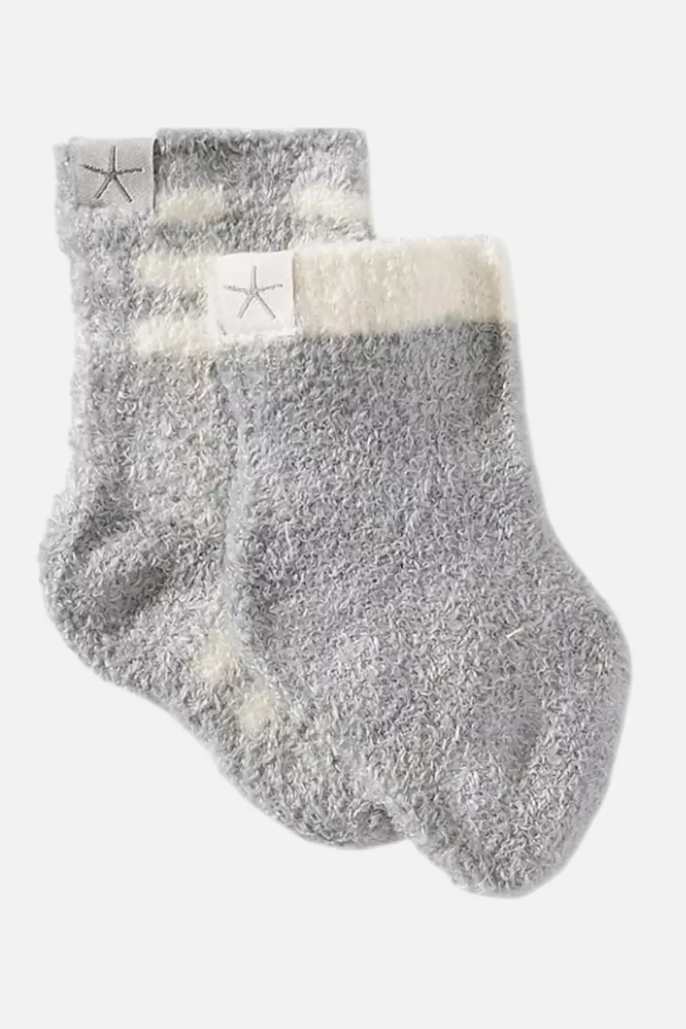 Barefoot Dreams Baby Plaid Sock Set In Moonbeam 1