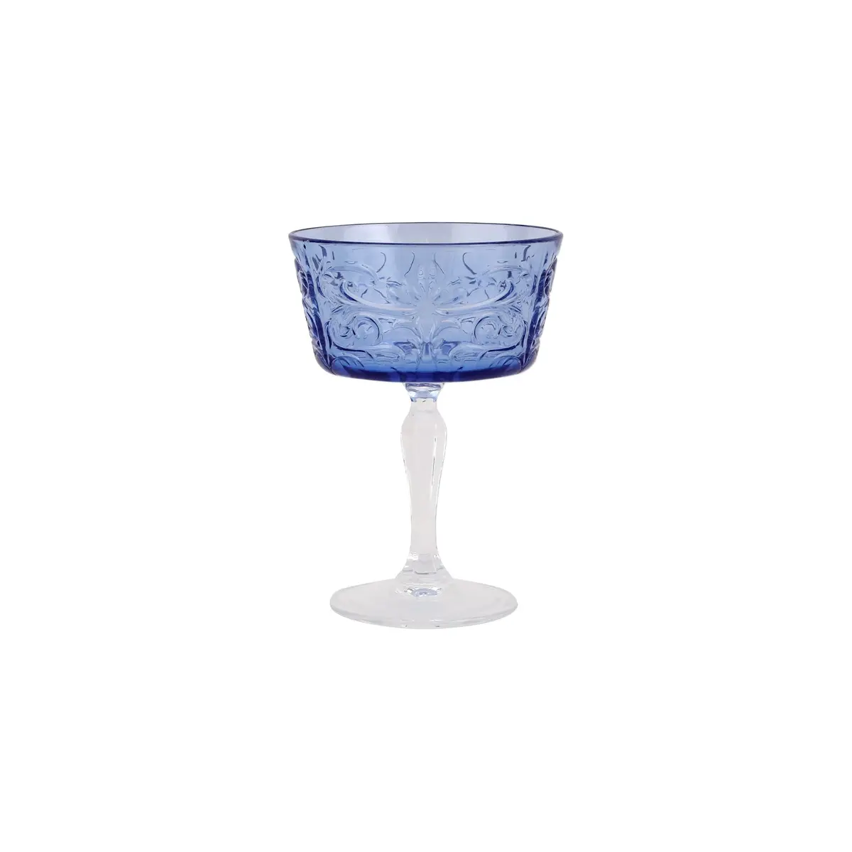 Vietri Barocco Cobalt Coupe Champagne Glass 1