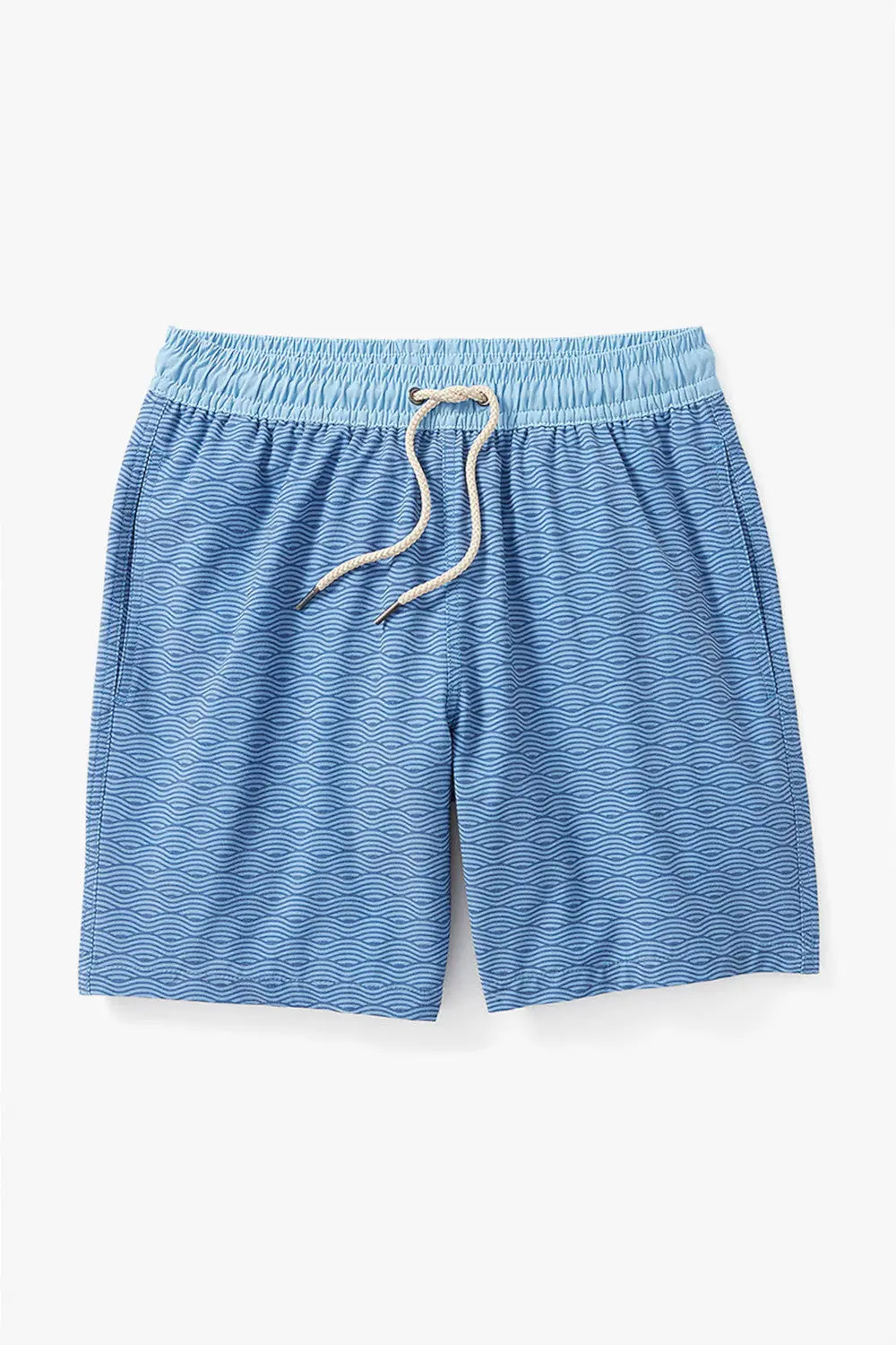 Fair Harbor Bayberry Swim Trunks In Blue Waves 1
