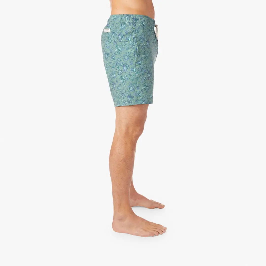 Fair Harbor Bayberry Swim Trunks In Green Mini Floral 5