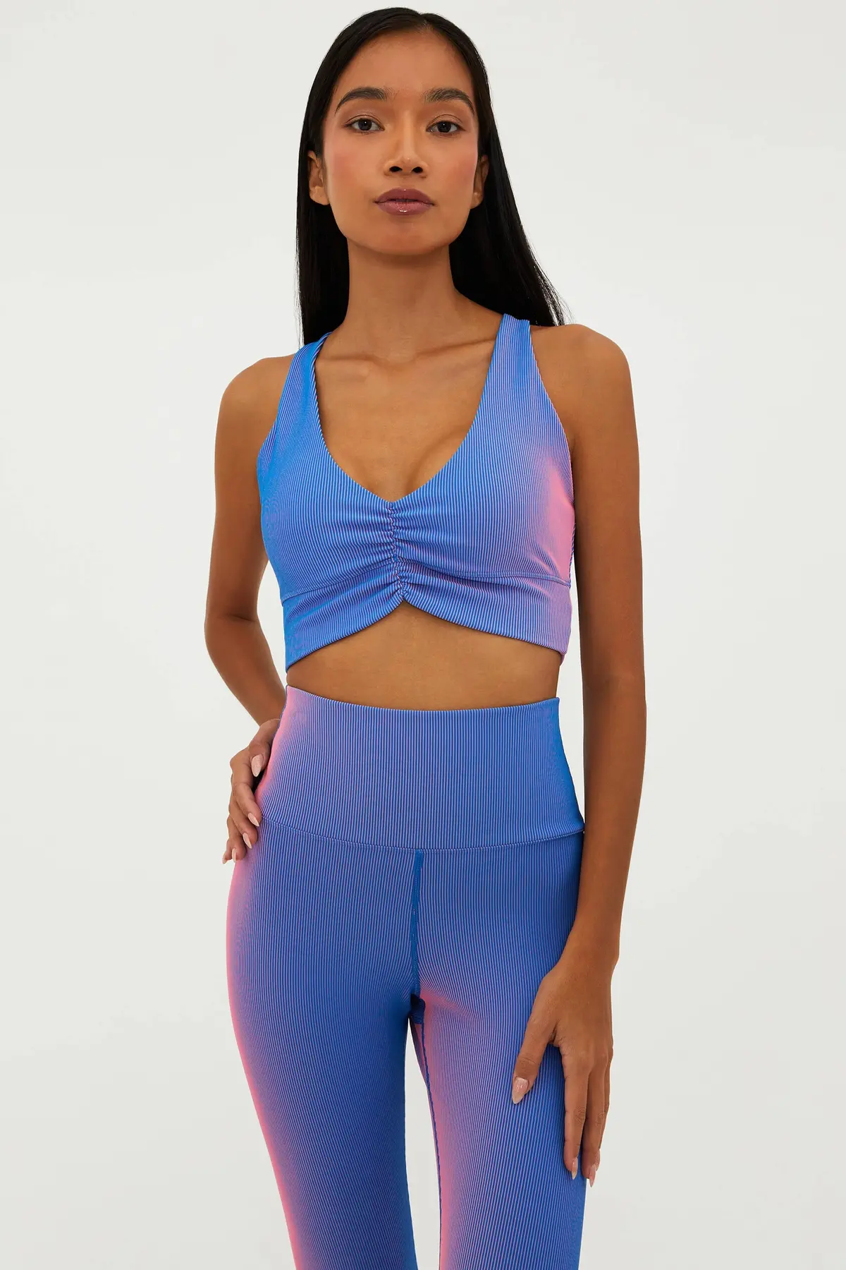 Beach Mindy Top In Imperial Two Tone Rib 1