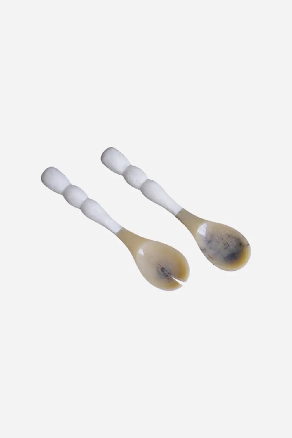 Beatriz Ball Resin Rio Bubble Salad Servers In White 1