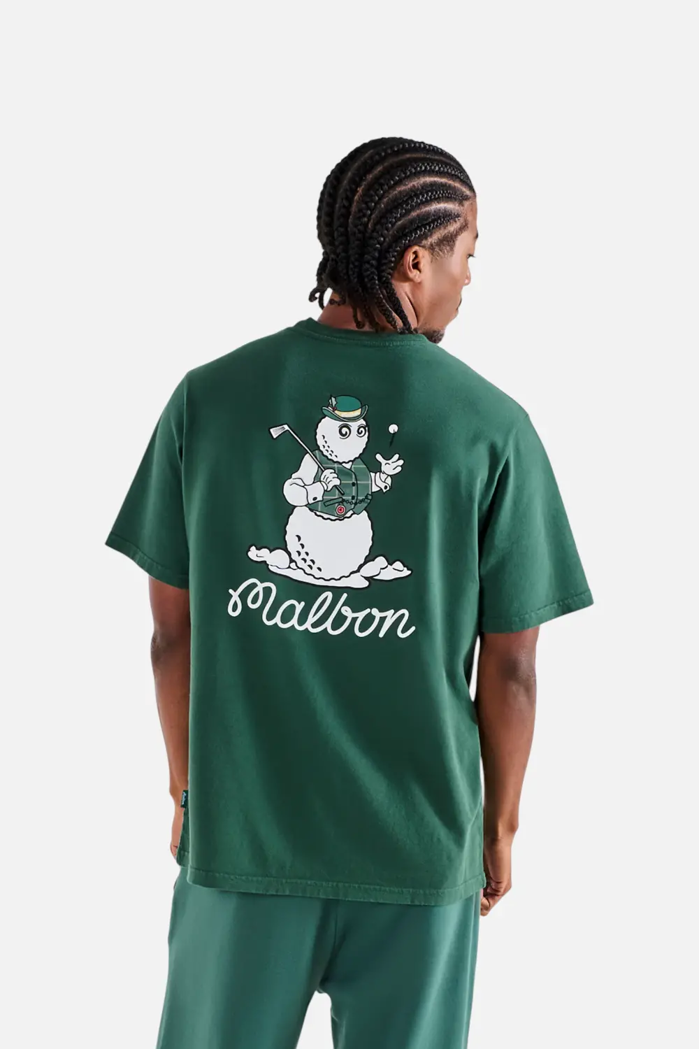 Malbon Golf Men's Bermuda Brumal Buckets Tee In Hunter Green 1