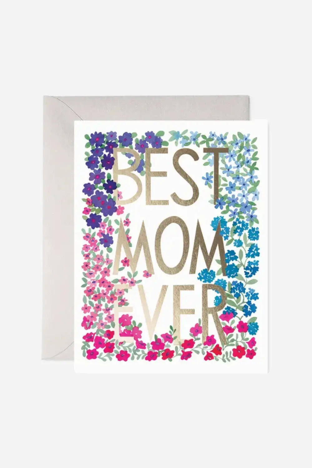 Best Mom Ever Flower Frame Greeting Card 1