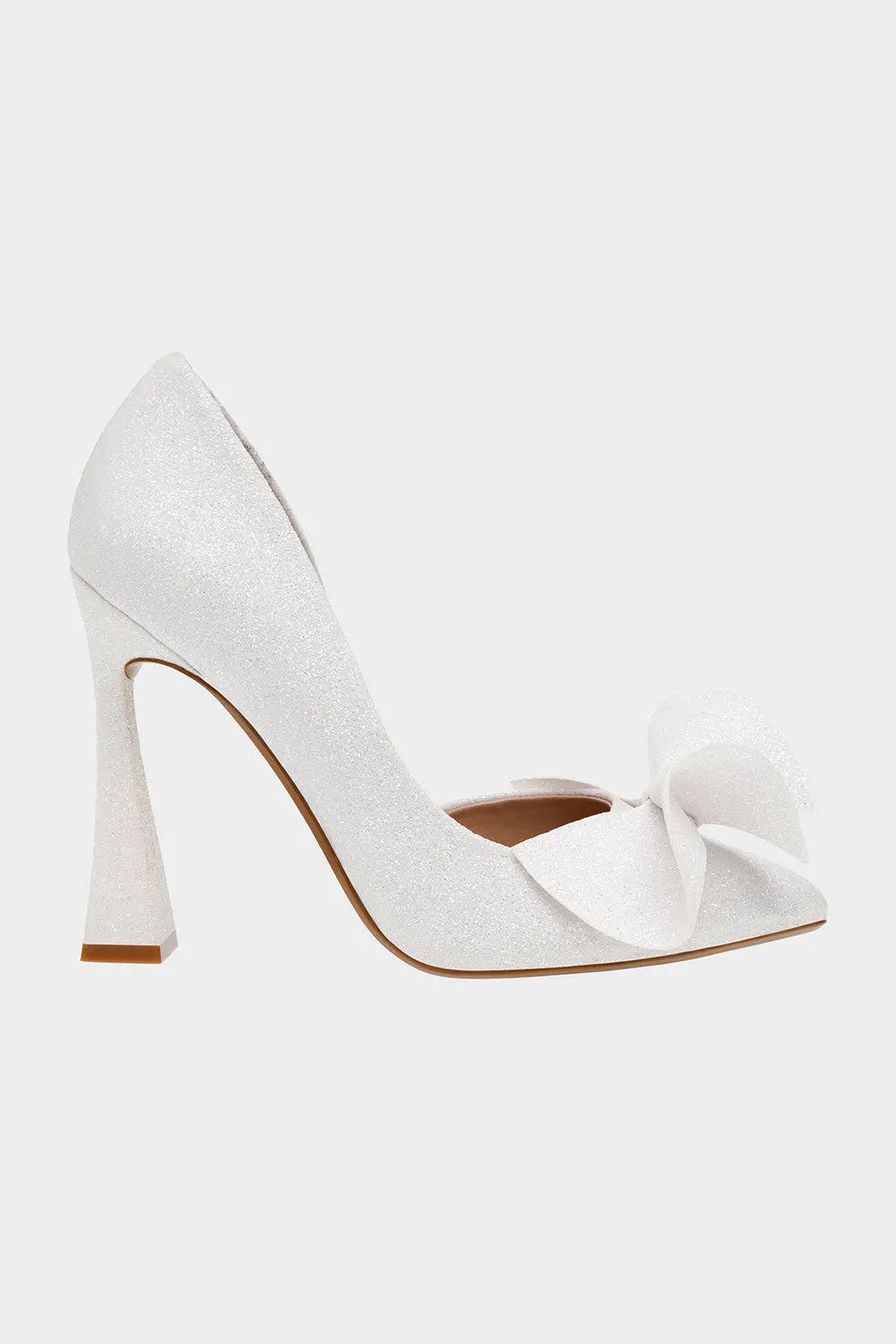 Betsey Johnson Nobble Bow Heel In Ivory 1
