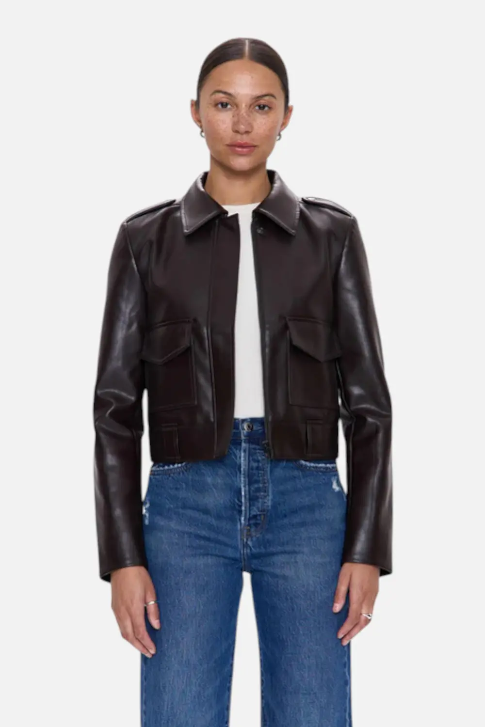 Pistola Bex Shrunken Jacket In French Roast 1