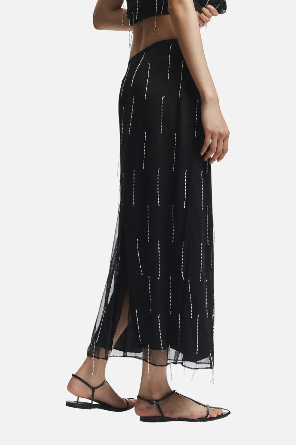 Saint Art Women's Billie Fringe Skirt In Black 2