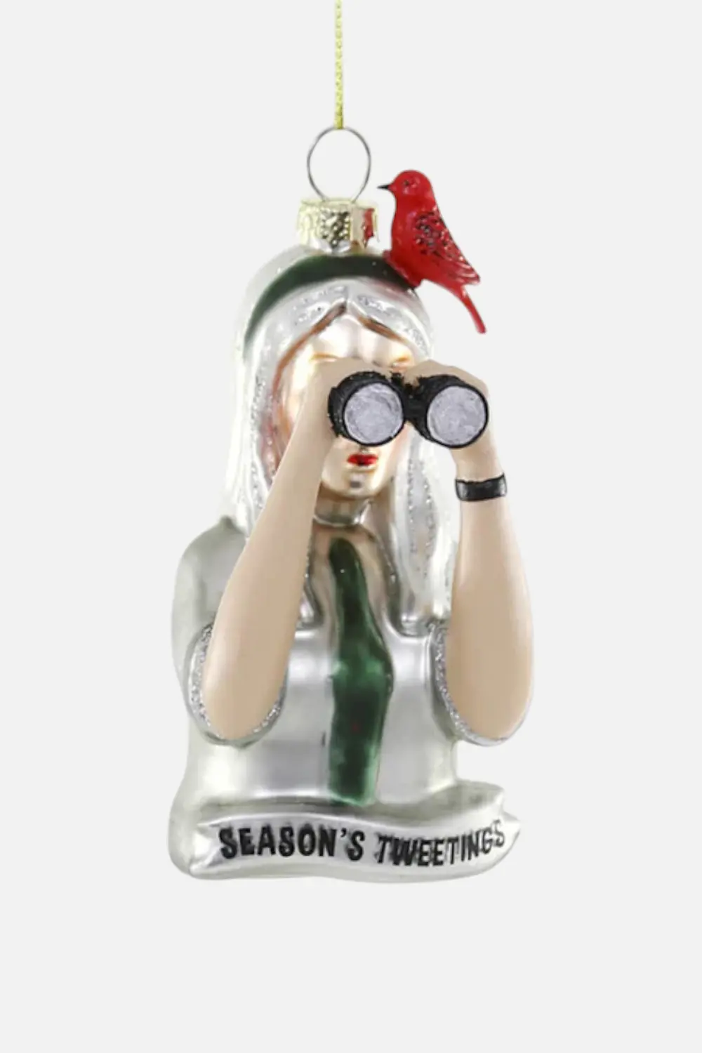 Bird Watcher's Season's Tweeting Ornament 1