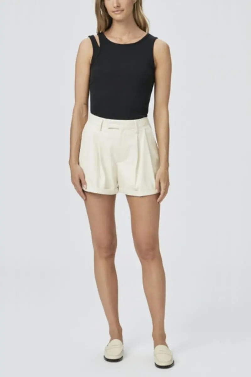 Paige Bistro Shorts In Ecru 1