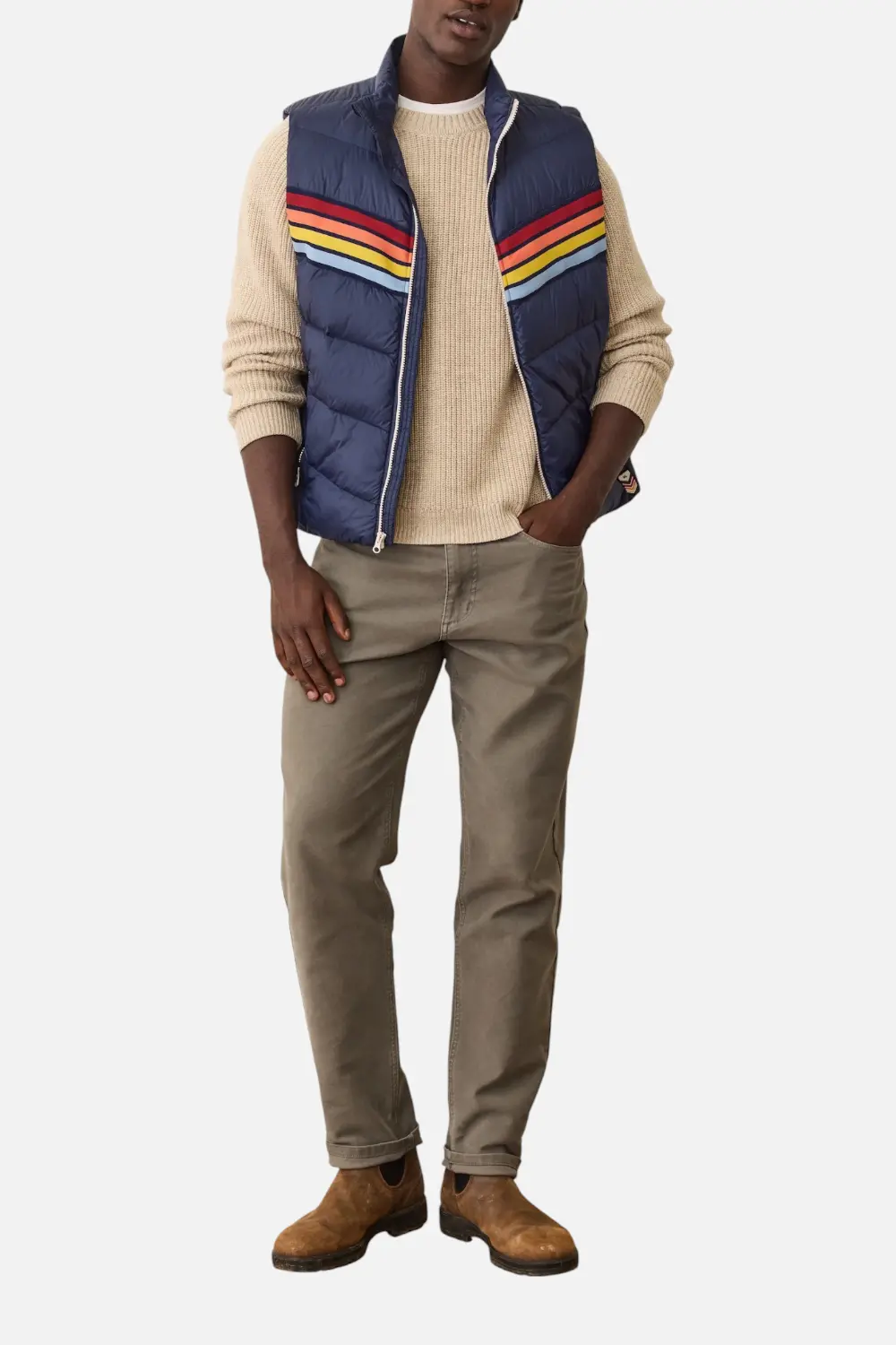 Marine Layer Men's Bode Puffer Vest In Navy 1