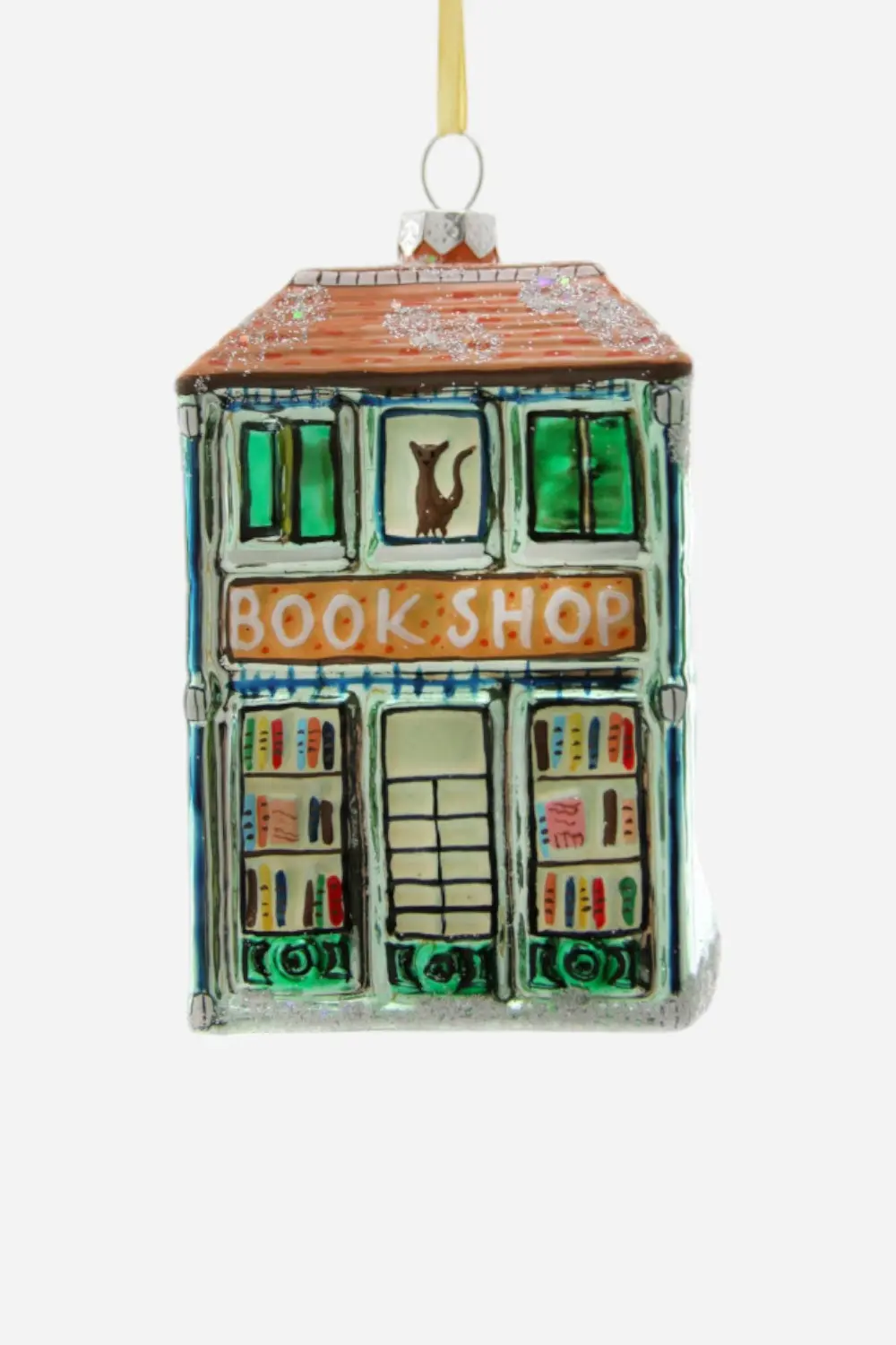 Book Shop Glass Ornament 1