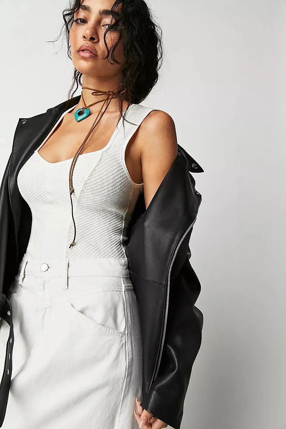 Free People Boss Babe Tank In Optic White 1