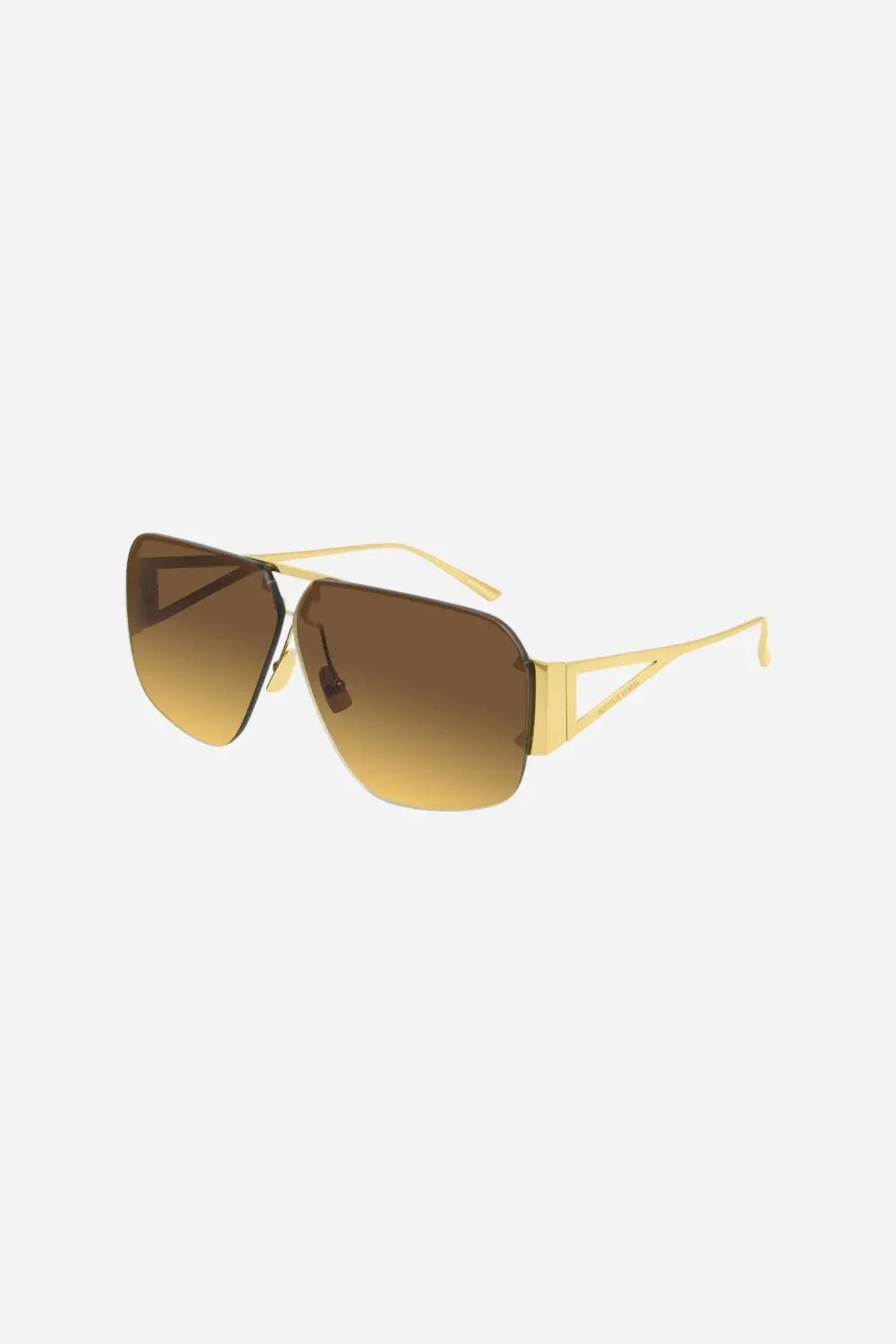 Bottega Veneta Gold Sunglasses With Orange Gradient Lenses (Bv1065s-002 67) 1