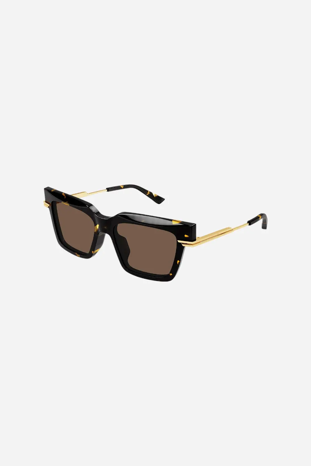 Bottega Veneta Havana/Gold Sunglasses With Brown Lenses 1