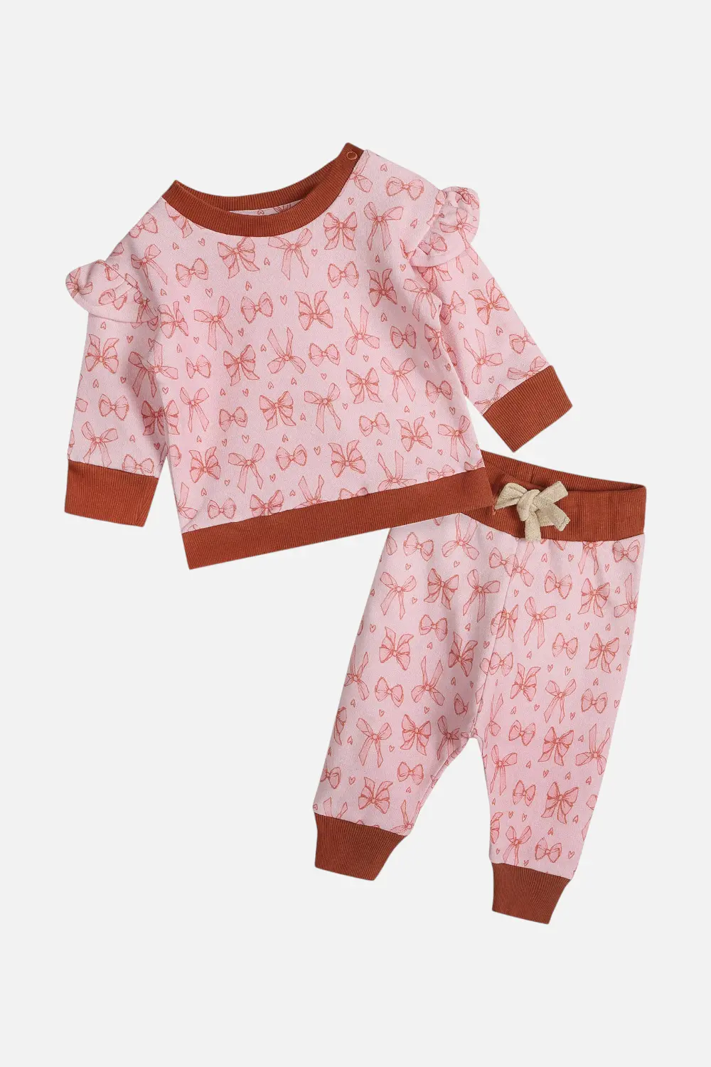 Viverano Infant Bows Sweatshirt & Pants Set 1
