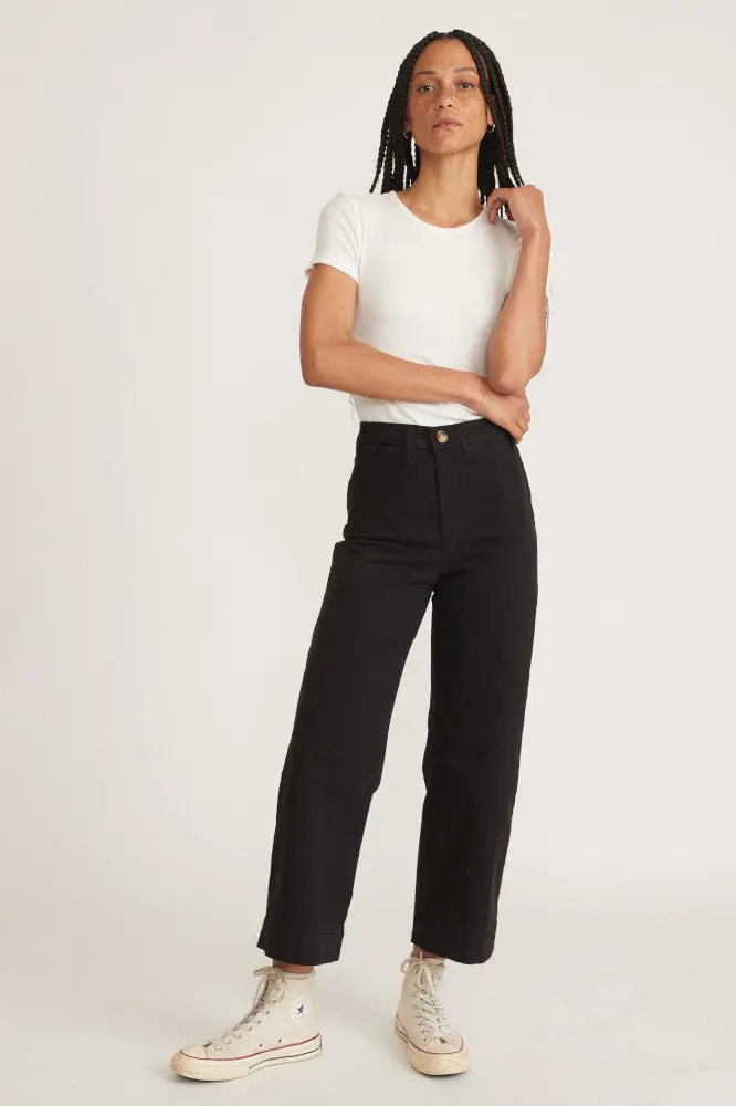 Marine Layer Bridget Slim Wide Leg Crop Pants 1