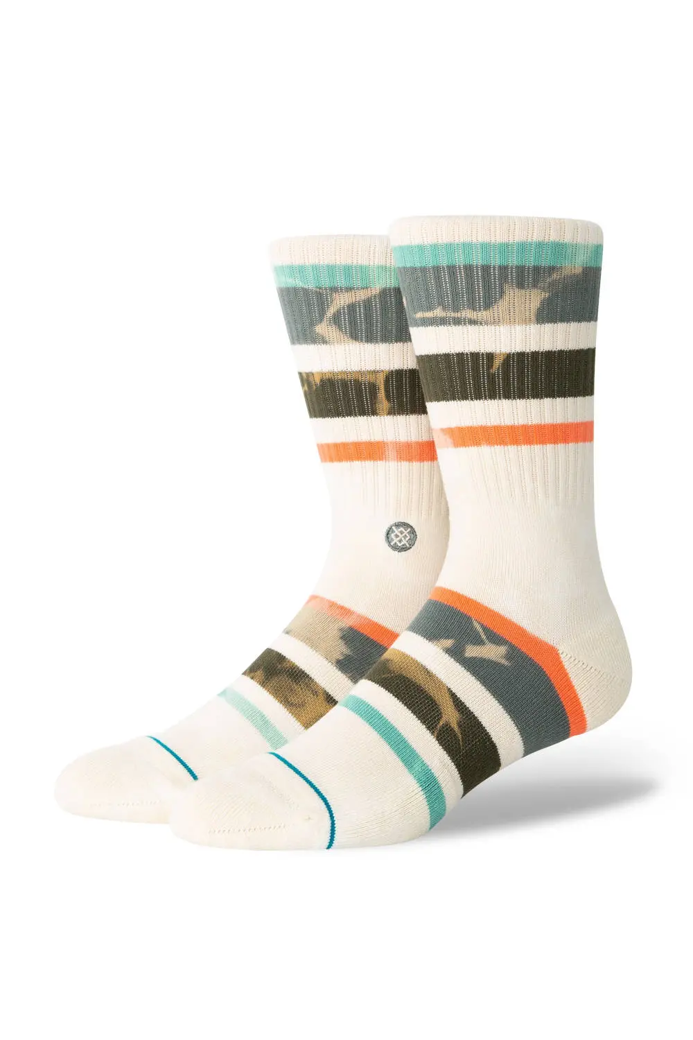 Stance Brong Crew Socks In Vintage White 1