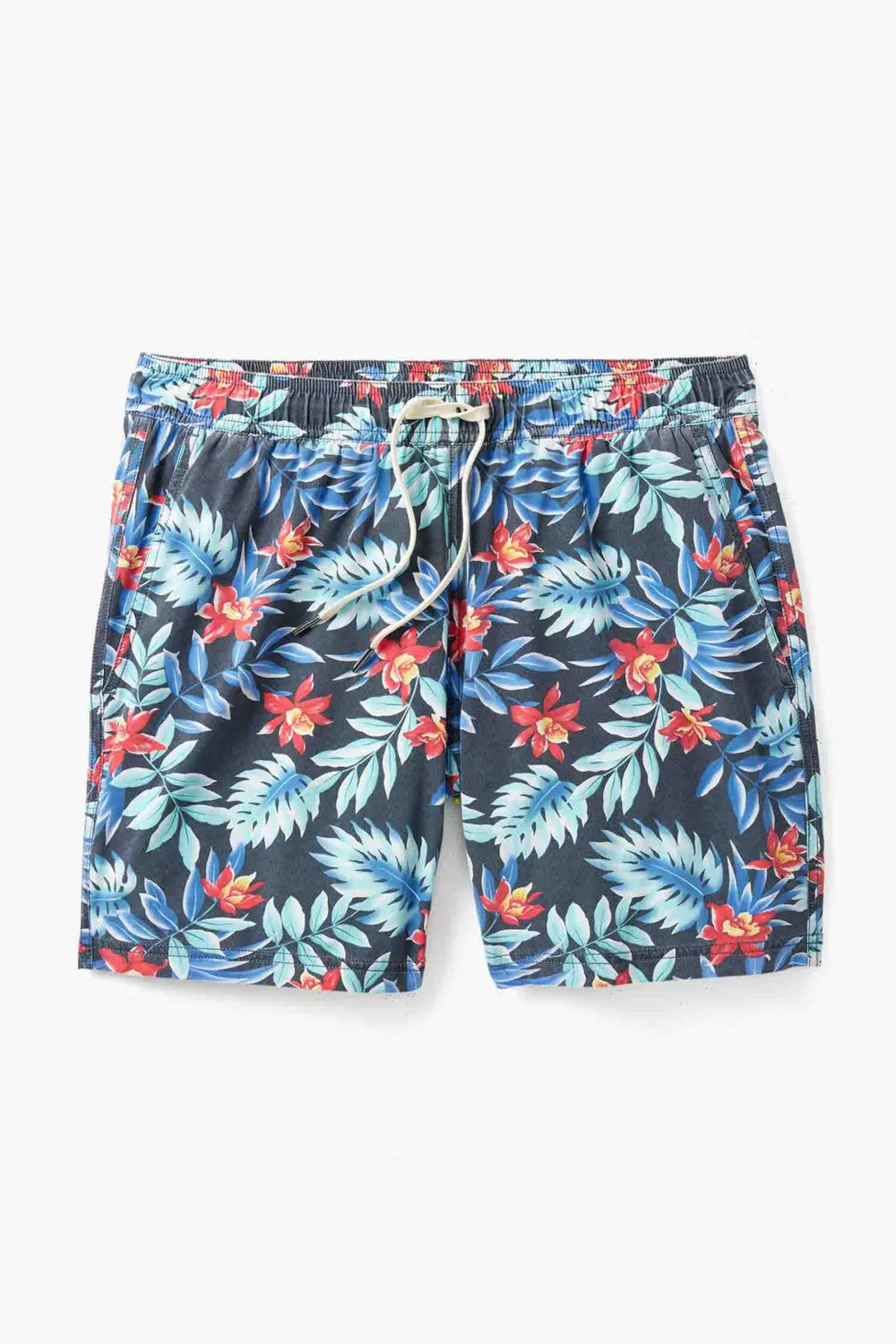 Fair Harbor Bungalow Swim Trunks In Midnight Palms 1