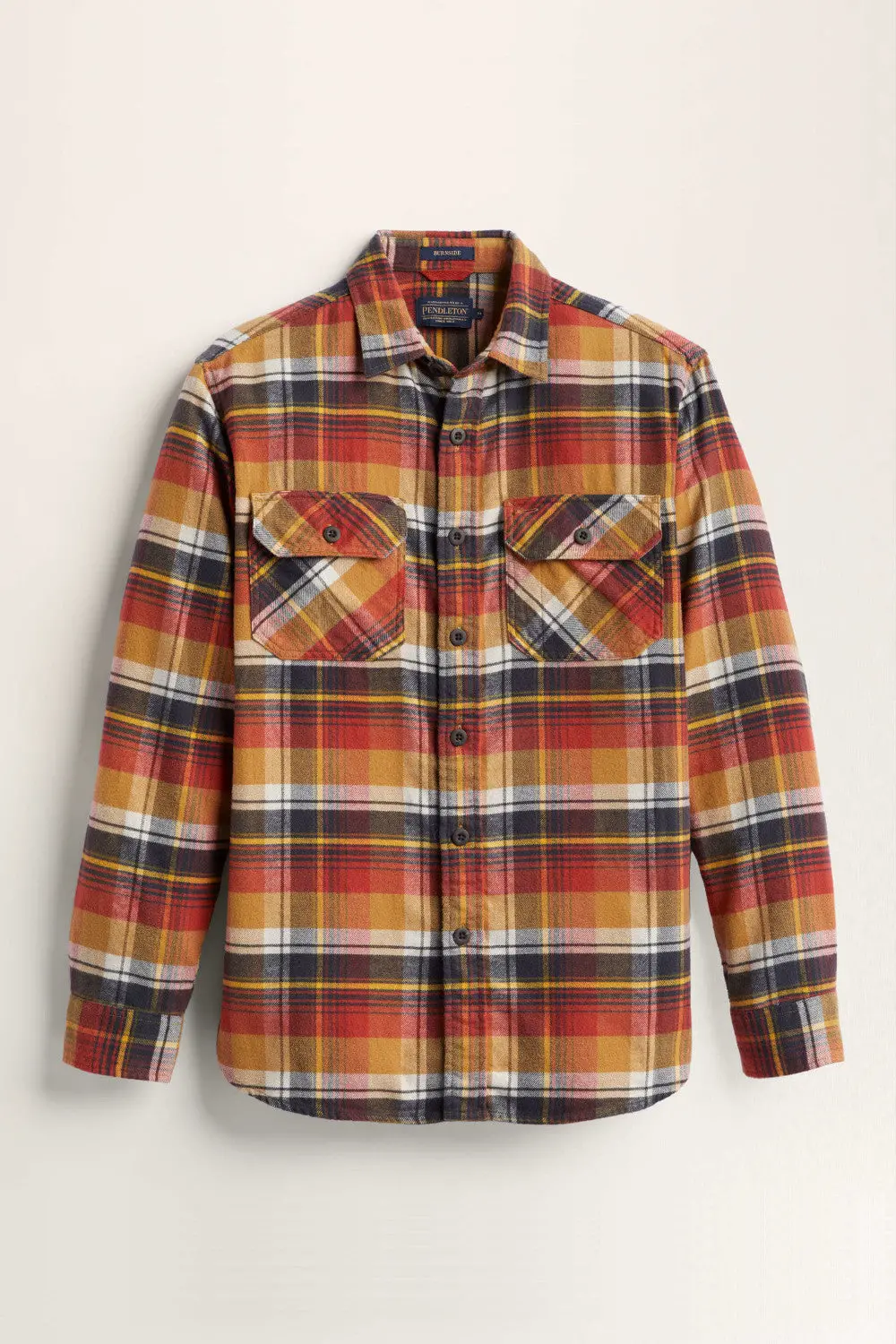 Pendleton Woolen Mills Burnside Flannel In Tan Gold Red 1