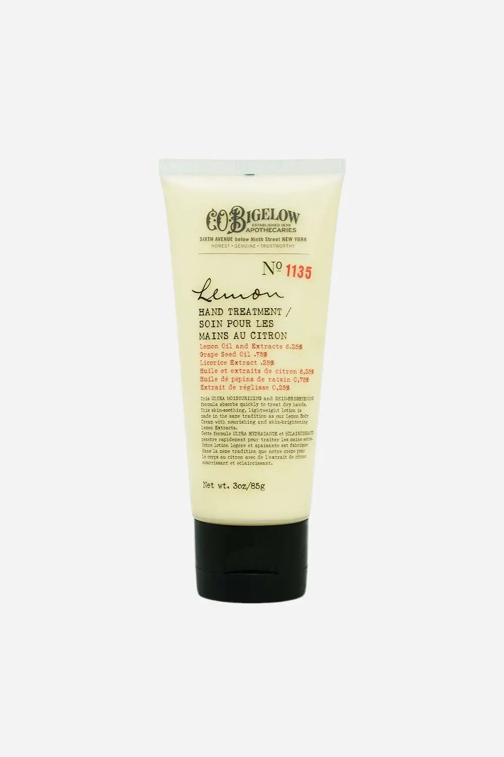 C.O. Bigelow Lemon Hand Treatment - No. 1135 - 3 Oz 1